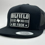 The "Original Oilfield As Fuck" Texas Flat Bill Trucker - Black