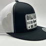 The "Original Oilfield As Fuck" Texas Flat Bill Trucker - Black on White