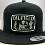 Days Off Flat Bill Trucker - Black on White