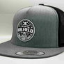 The "Fuck Around & Find Out" Flat Bill Trucker - Heather Grey on Black