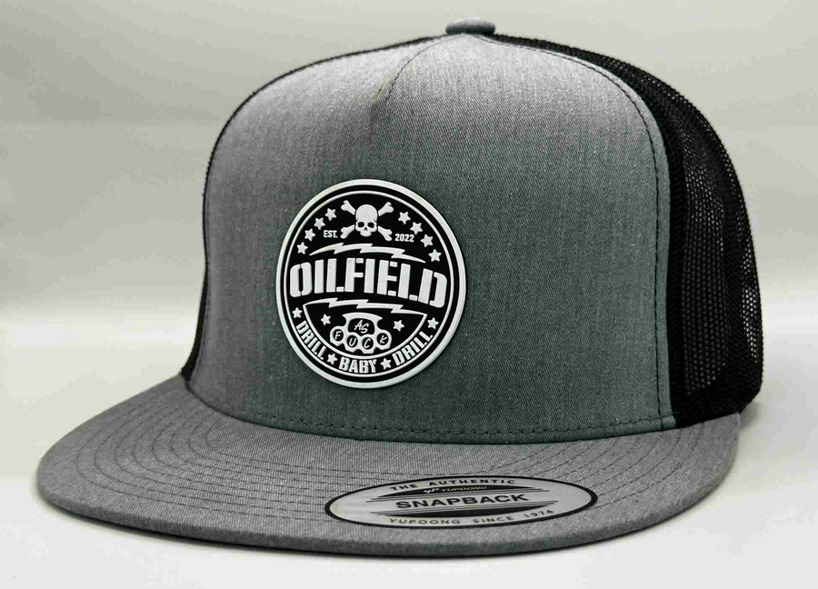 The "Fuck Around & Find Out" Flat Bill Trucker - Heather Grey on Black