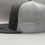 The "Fuck Around & Find Out" Flat Bill Trucker - Heather Grey on White