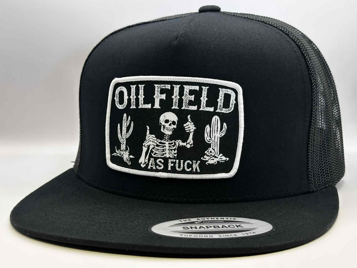 Days Off Flat Bill Trucker - Black
