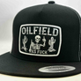 Days Off Flat Bill Trucker - Black on White
