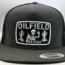 Days Off Flat Bill Trucker - Charcoal on Black