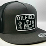 Days Off Flat Bill Trucker - Charcoal on Black