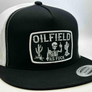 Days Off Flat Bill Trucker - Black on White