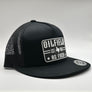 The "Original Oilfield As Fuck" Texas Flat Bill Trucker - Black